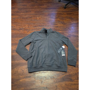Kenneth Cole Golf Mens Quarter Snap Pullover Black Heather KF9V86BKHPC Small NWT